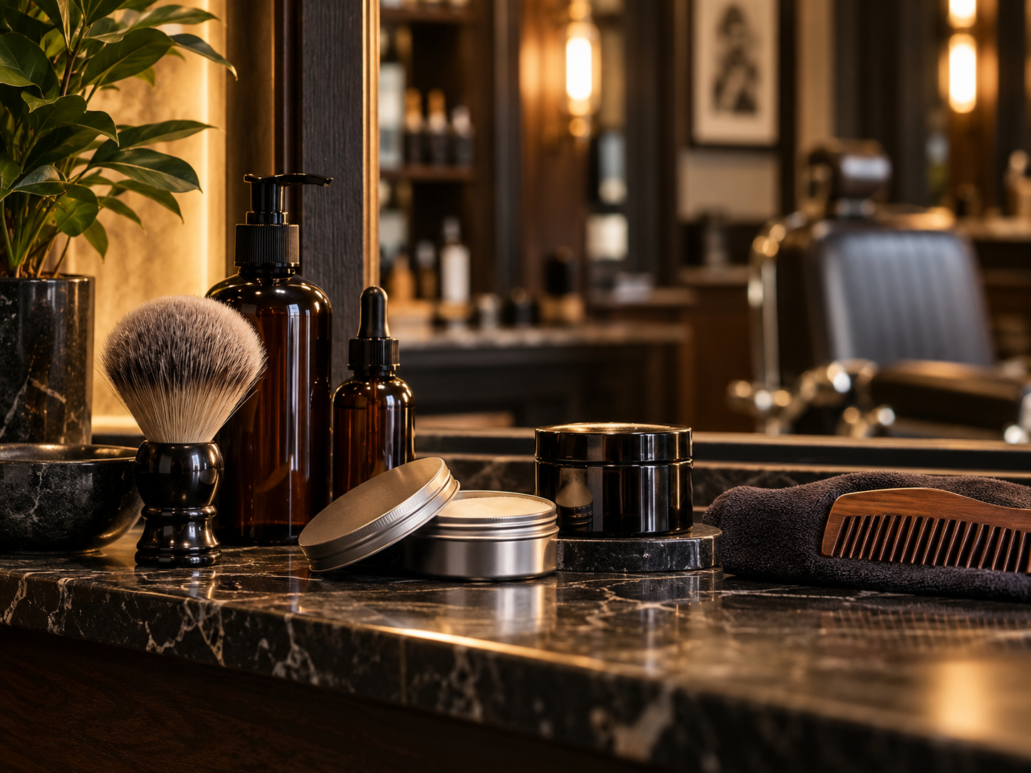 Fiktive Barberprodukte